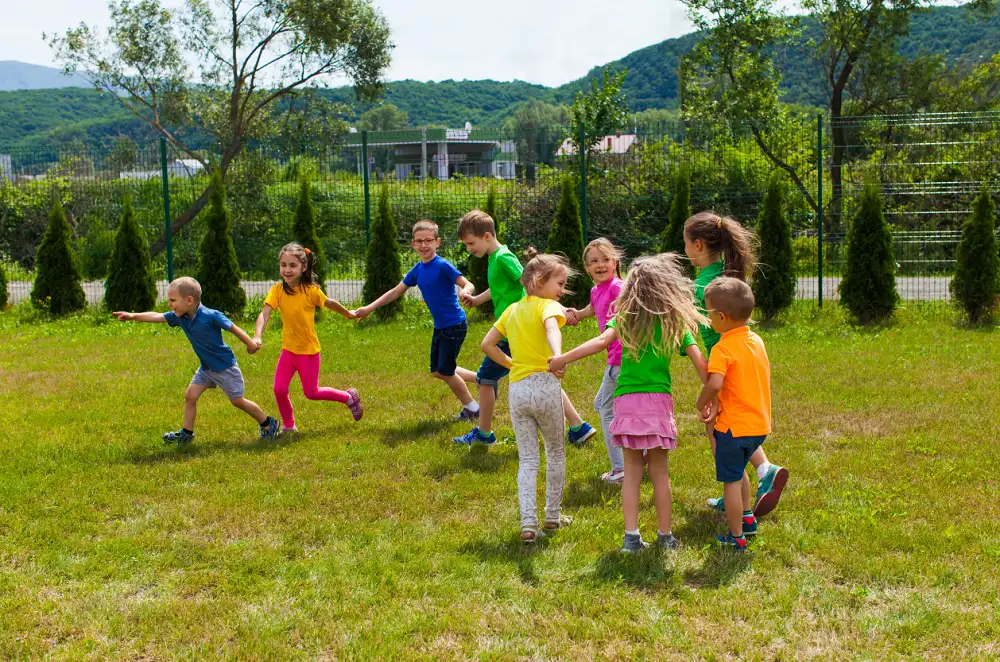 Relay races are a great way to get kindergartners active and engaged